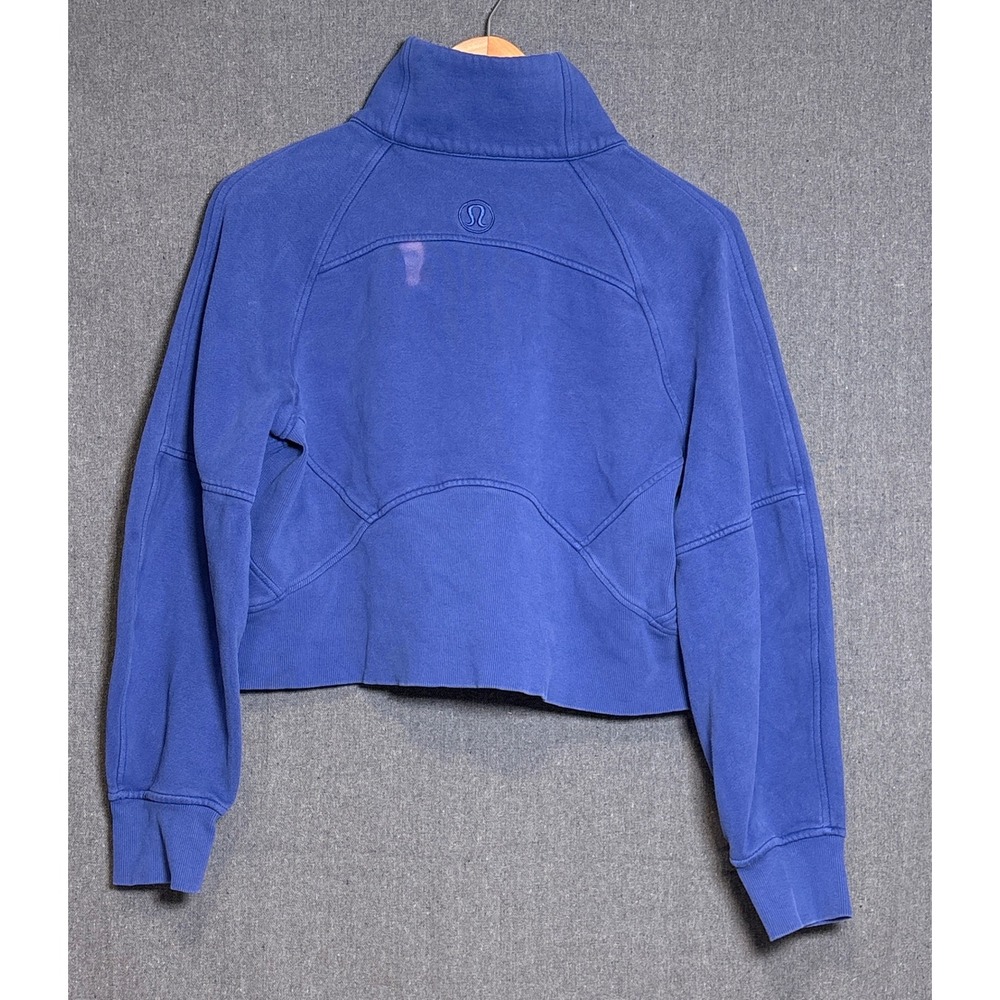 Lululemon Scuba Oversized Half Zip Sweatshirt Blue Sz XS/S Thumbholes